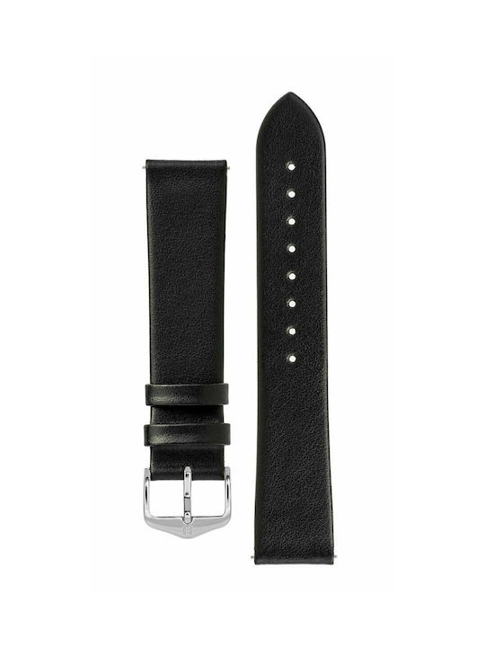 Hirsch Toronto Leather Strap Black 20mm