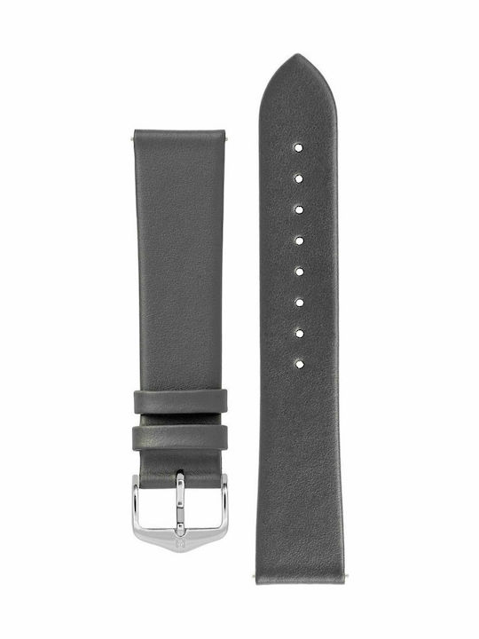 Hirsch Toronto Leather Strap Gray 16mm