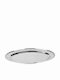 Servierplatte Oval Rostfreier Stahl Silber 65cm 1Stück
