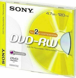 Sony 4.7GB/120min Slim Jewel Case Επανεγγράψιμο DVD-RW 2x 4.7GB 1τμχ