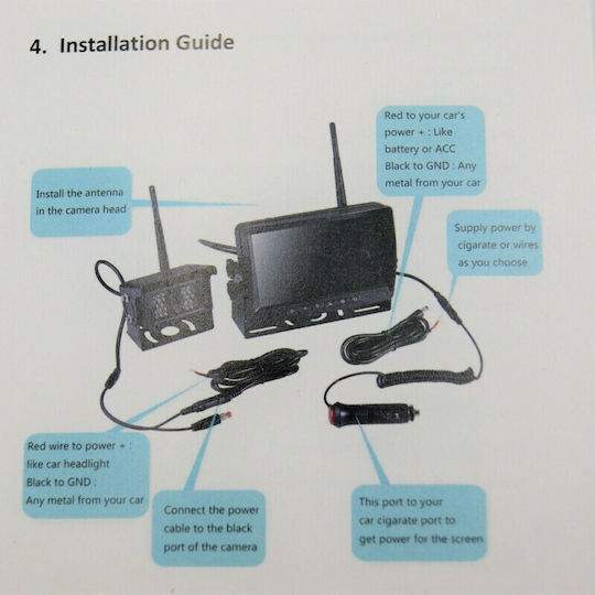 Rolinger Car Reverse Camera with Screen Universal AU-SP-2347