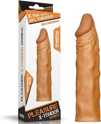 Lovetoy Pleasure X Tender Penis Sleeve Brown 18.5cm