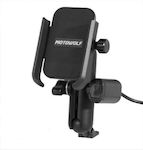 Motowolf Mount Phone Motorcycle with Adjustable Arm 3.5-6.5" for Steering Wheel with Charging