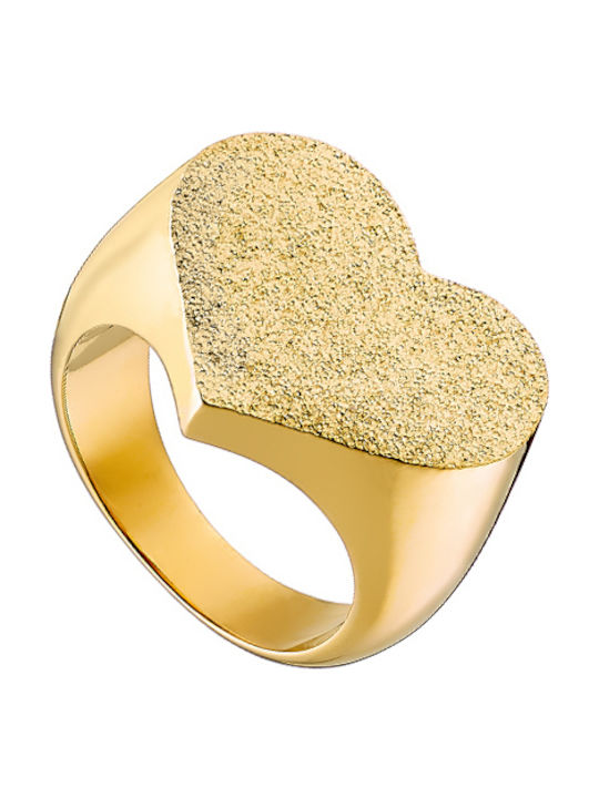 Loisir Sparkling Ring made of Steel Gold Plated