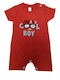 Joyce Cool Boy Babystrampler Kurzärmelig Rot