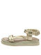 Paola Ferri Flatforms Leather Women's Sandals Gold