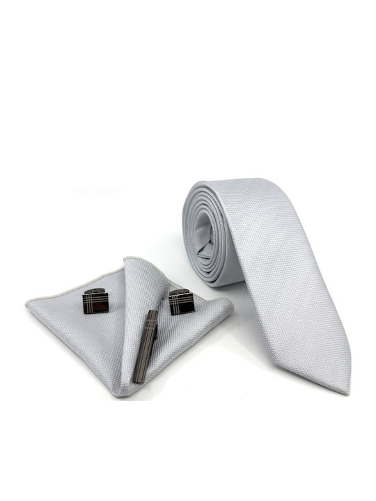 Legend Accessories Herren Krawatten Set Synthetisch,Polyester/Cotton/Leather Monochrom in Gray Farbe Legend Accessories Herren Krawatten Set Synthetisch,Polyester/Cotton/Leather Monochrom in Gray Farbe