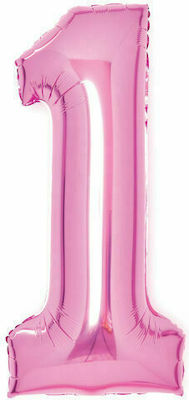 Balloon Foil Jumbo Number 1 Pink No.1 66cm