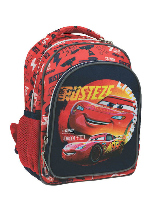 Gim Cars Double Vision School Bag Backpack Kindergarten in Red color