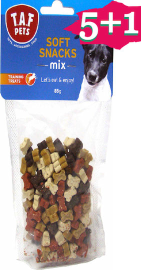 T.A.F. Pets Soft Snacks Mix Leckerli für Hunde mit Fleisch 85gr 6Stück