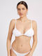 Guess Triangle Bikini Top White