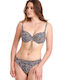 Set Bikini Floral Albastru