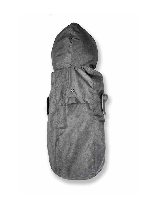 Glee Inverno Hundemantel Wasserdicht Kapuzen Gray Groß mit Rückenlänge 40 cm.