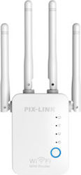 Pix-Link LV-WR16 WiFi Extender Single Band (2.4GHz) 300Mbps Λευκό