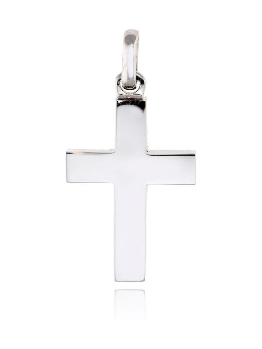 Skaras Jewels Men's White Gold Cross 14K