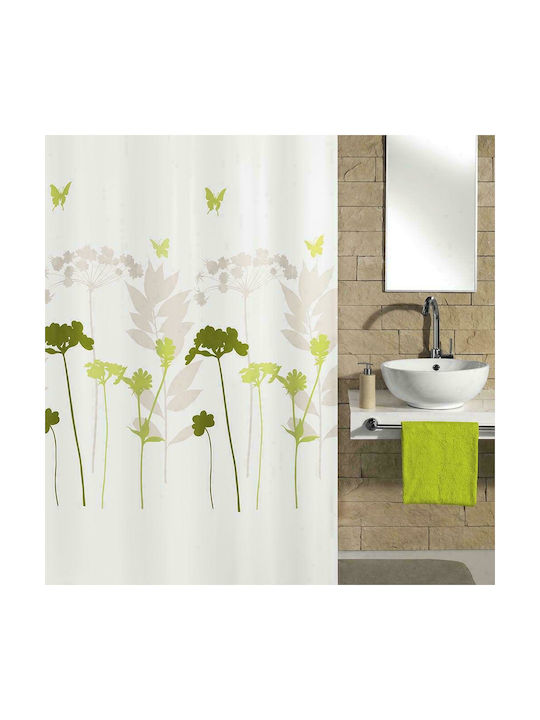 Kleine Wolke Barcelona Fabric Shower Curtain 120x200cm Λευκή