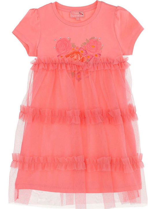Kinderkleid Kurzärmelig Tüll Rosa