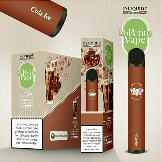 Petite Vape Vape Pen Einweg-E-Zigarette einer Verwendung 600 Einweg-E-Zigaretten Cola Ice 2ml 20mg Braune