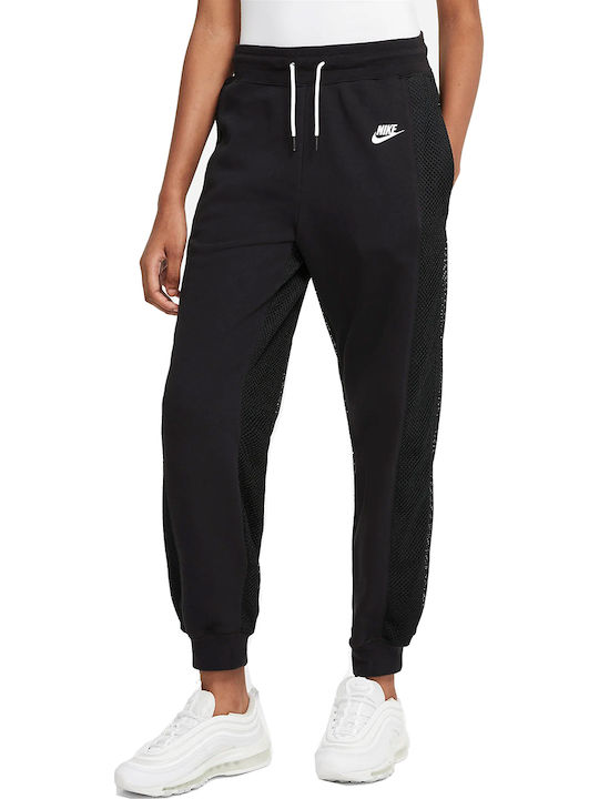 Serena Williams Crew Joggers Pantaloni de Trening cu elastic Fleece Negru