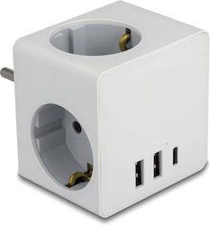 DeLock PowerCube Sicherheit 3 Steckdosen DeLock PowerCube Sicherheit 3 Steckdosen