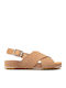 MalibuWaves Basic X Strap Sandale Casual Damă Maro