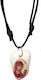 Kostibas Fashion Virgin Mary & Jesus Necklace Black