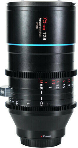Sirui Full Frame Camera Lens 75mm T2.9 1.6x Anamorphic Standard Zoom for Canon RF Mount Black