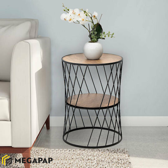 Side Table Jaspin Black / Walnut