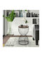 Round Side Table Pino Wooden Walnut / Black M35xW35xH58cm