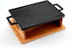 Lava Backblech mit Gusseisen Grill Oberfläche 30x22cm