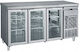 Inoxcon Commercial Counter Freezer 727lt with 3 Doors L245 x W70 x H86cm.