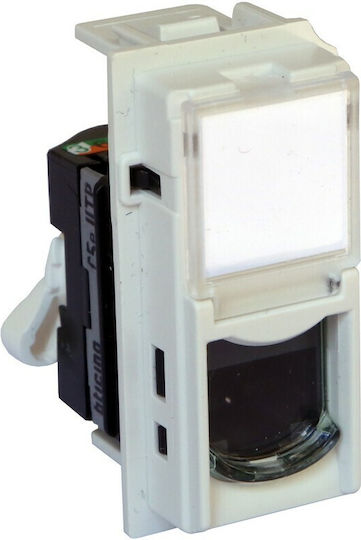 Legrand Living Now Front Single Network Socket RJ45 Cat5 White KW4279C5E