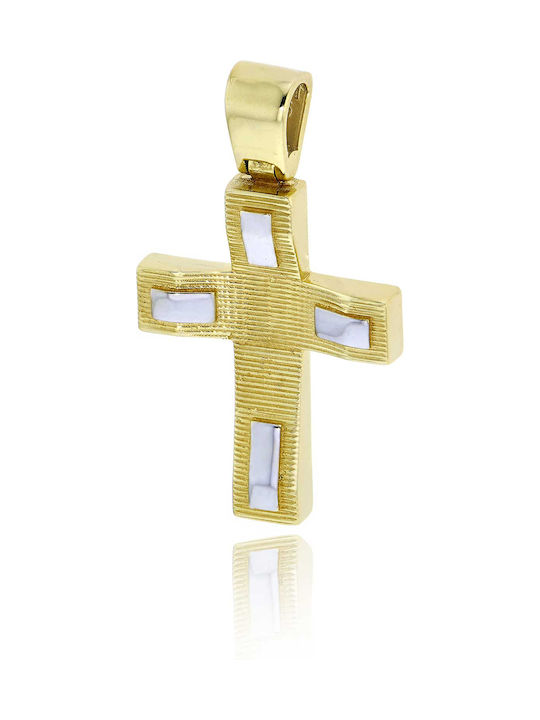 Herren Gold Kreuz 14K