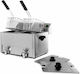 Hurakan Elektrische Fritteuse Doppel 6.5kW Kapazität 2x8lt 60.5x46.5x38cm FT88N