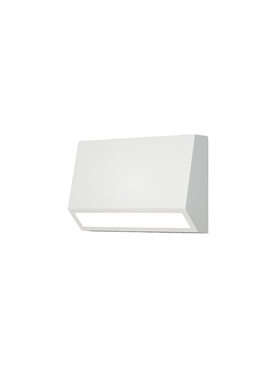 Inlight Στεγανή Επιτοίχια Πλαφονιέρα Εξωτερικού Χώρου με Ενσωματωμένο LED σε Λευκό Χρώμα