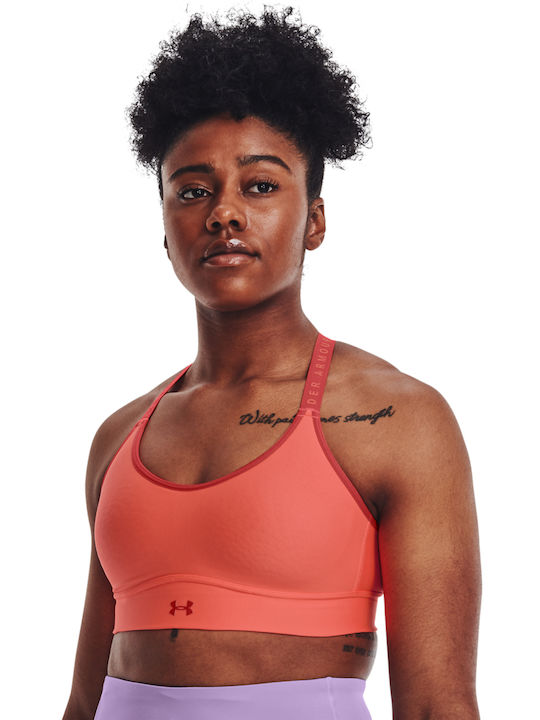 Under Armour Infinity Mid Women's Sports Bra without Padding Orange