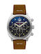 Spinnaker Men's Watch 42mm Chronograph Battery with Brown Leather Strap