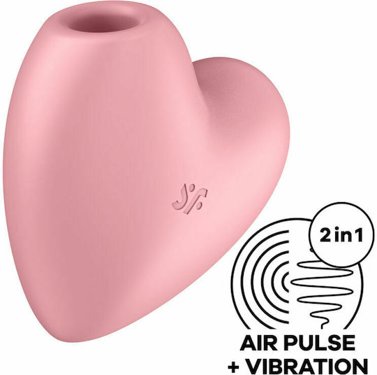 Satisfyer Cutie Heart Αναρροφητής Αιδοίου με Δόνηση Air Pulse Stimulator & Vibration Pink