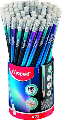 Maped Nightfall Pencil HB with Eraser (Μiscellaneous colours)