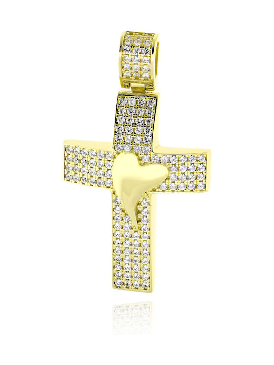 Damen Gold Kreuz 14K