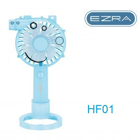 Ezra HF01 Handheld USB Rechargeable Fan 1200mAh 5W Portable Rechargeable USB Fan Light Blue