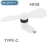 Ezra HF-08 Ανεμιστηράκι Κινητού USB Type-C Λευκό