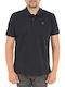 Beverly Hills Polo Club Men's Short Sleeve Blouse Polo Navy Blue