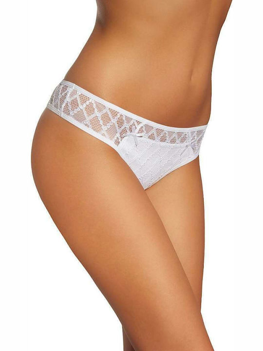 Gabidar Cotton Women's String with Lace White