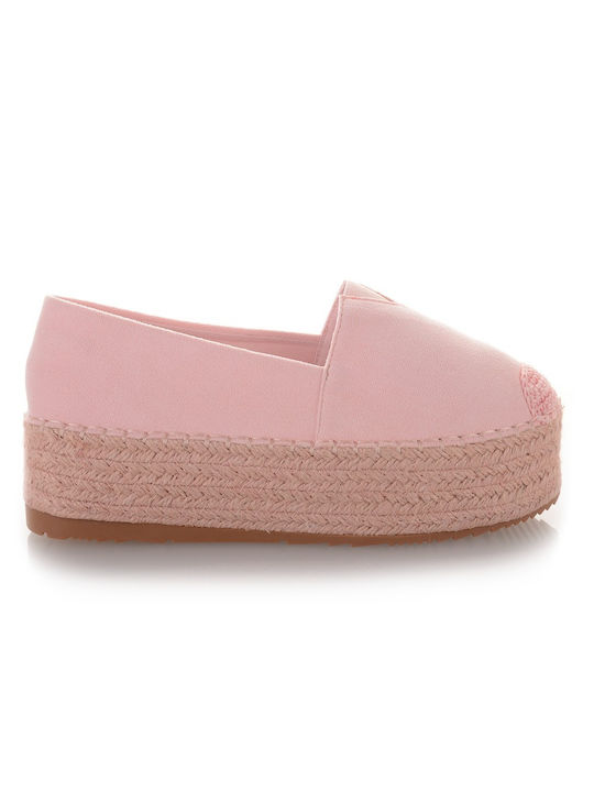 Famous Shoes Γυναικείες Εσπαντρίγιες σε Ροζ Χρώμα