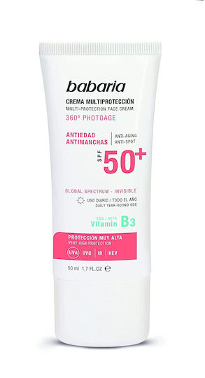 Babaria Multi-Protection Sunscreen Cream Face SPF50 50ml