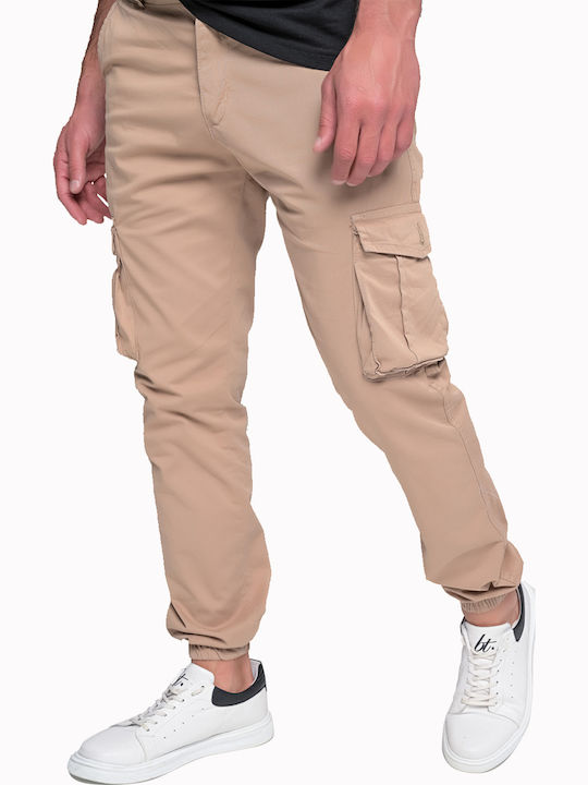 Ben Tailor Hose Cargo Elastisch Beige