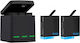 Telesin 3-slot Charger Box + 2 batteries GP-BNC-801 for GoPro Hero 8