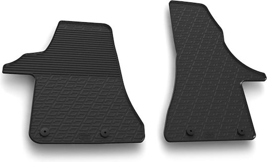 Front Mats 2pcs for Volkswagen T6 / Transporter 2020+ Black