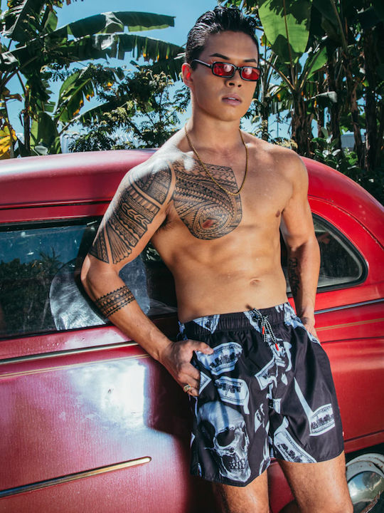 Sprayground Money Night Men's Swimwear Shorts Black with Patterns